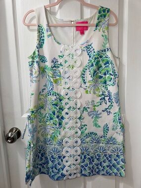 Lilly Pulitzer Tropical Sammi Sleeveless Romper Mini Dress Island Ride Size 10